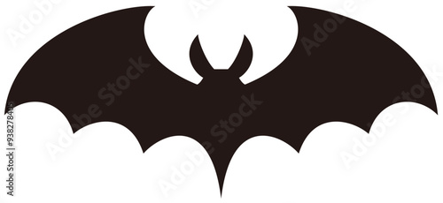 シンプルなコウモリのシルエットアイコン