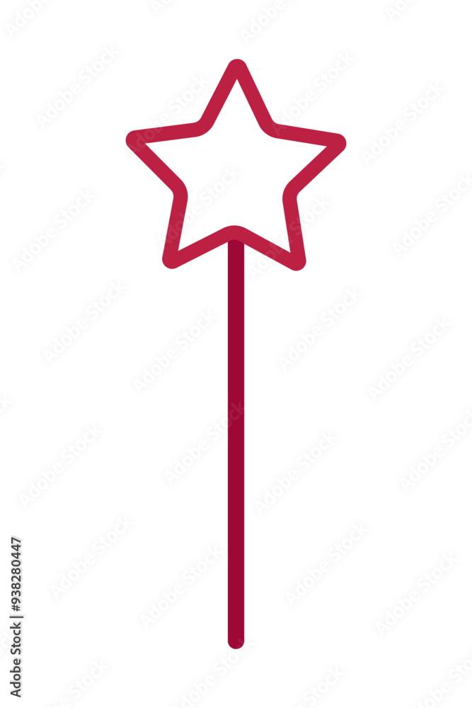 Pointer stick with a star-shaped tip Pointer stick with a star-shaped tip
