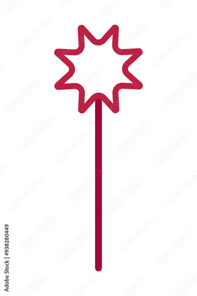 Pointer stick with a multi-pointed star tip