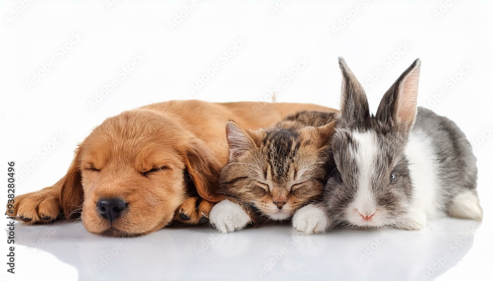 仲良く一緒に寝ている子犬と猫とうさぎ(Puppy and cat and rabbit sleeping together)
仲良く一緒に寝ている子犬と猫とうさぎ(Puppy and cat and rabbit sleeping together)