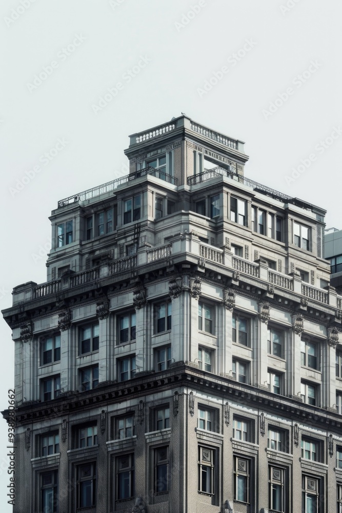 A tall building with a clock tower, great for cityscape or architectural backgrounds