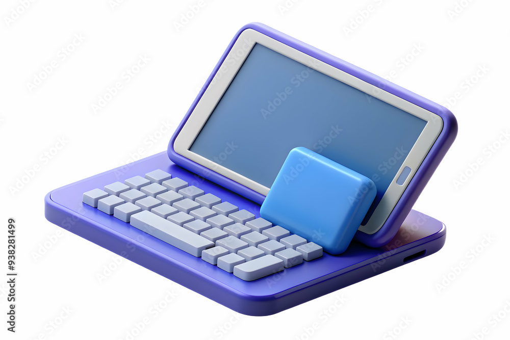 Tablet and Keyboard Vector for Online Education and Digital Communication Tablet and Keyboard Vector for Online Education and Digital Communication