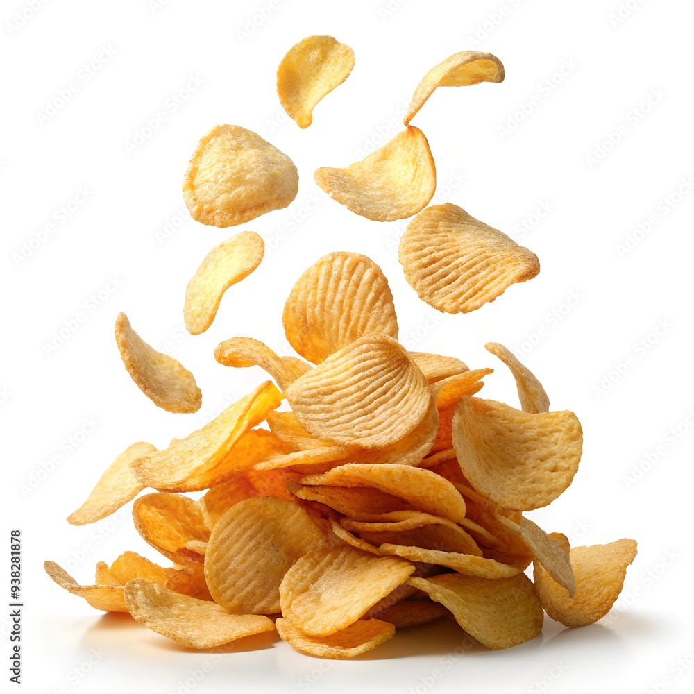 chips isolated on white chips isolated on white