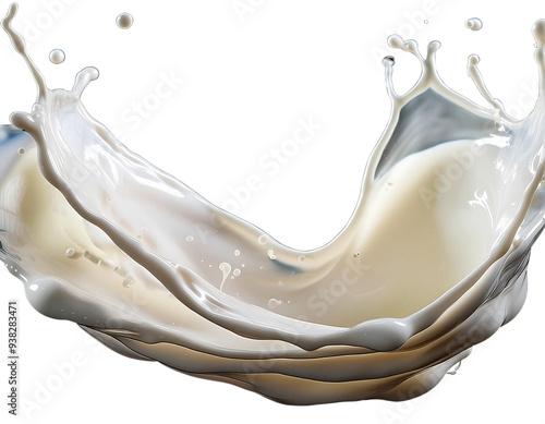 Pour some cream or milk, remove the PNG photo