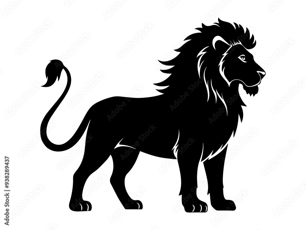 lion silhouette vector illustration lion silhouette vector illustration