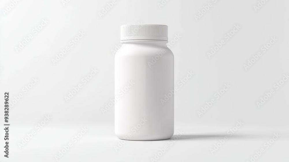 White Plastic Bottle Mockup. White Plastic Bottle Mockup.