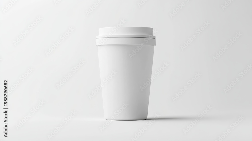 White Takeaway Cup Mockup. White Takeaway Cup Mockup.