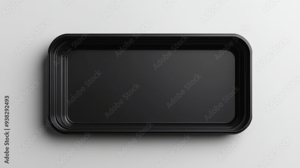 Black Plastic Food Container. Black Plastic Food Container.