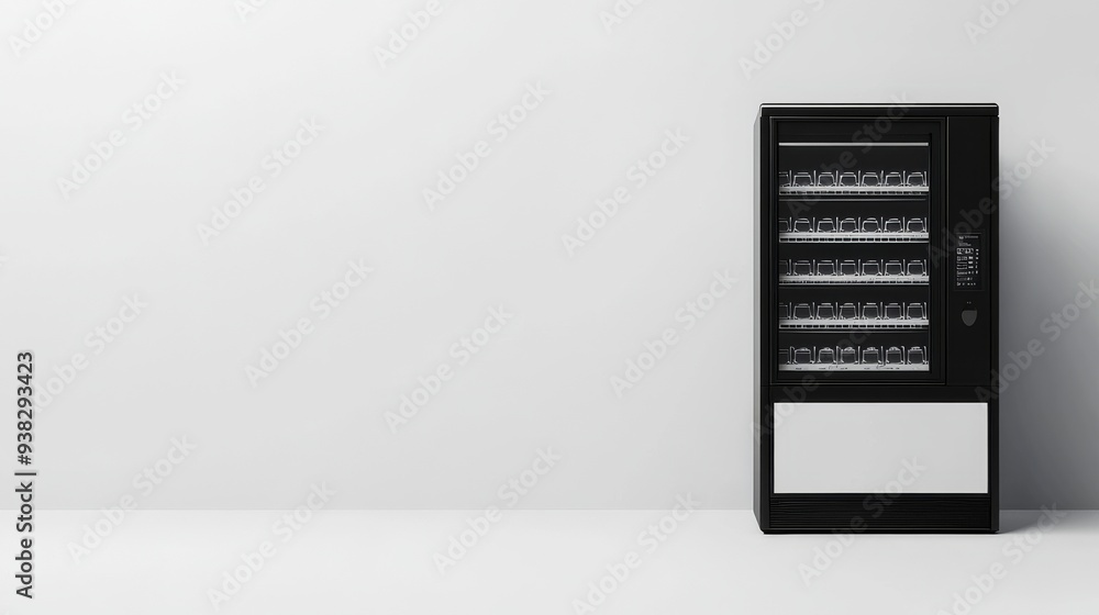 Black Vending Machine with White Background. Black Vending Machine with White Background.