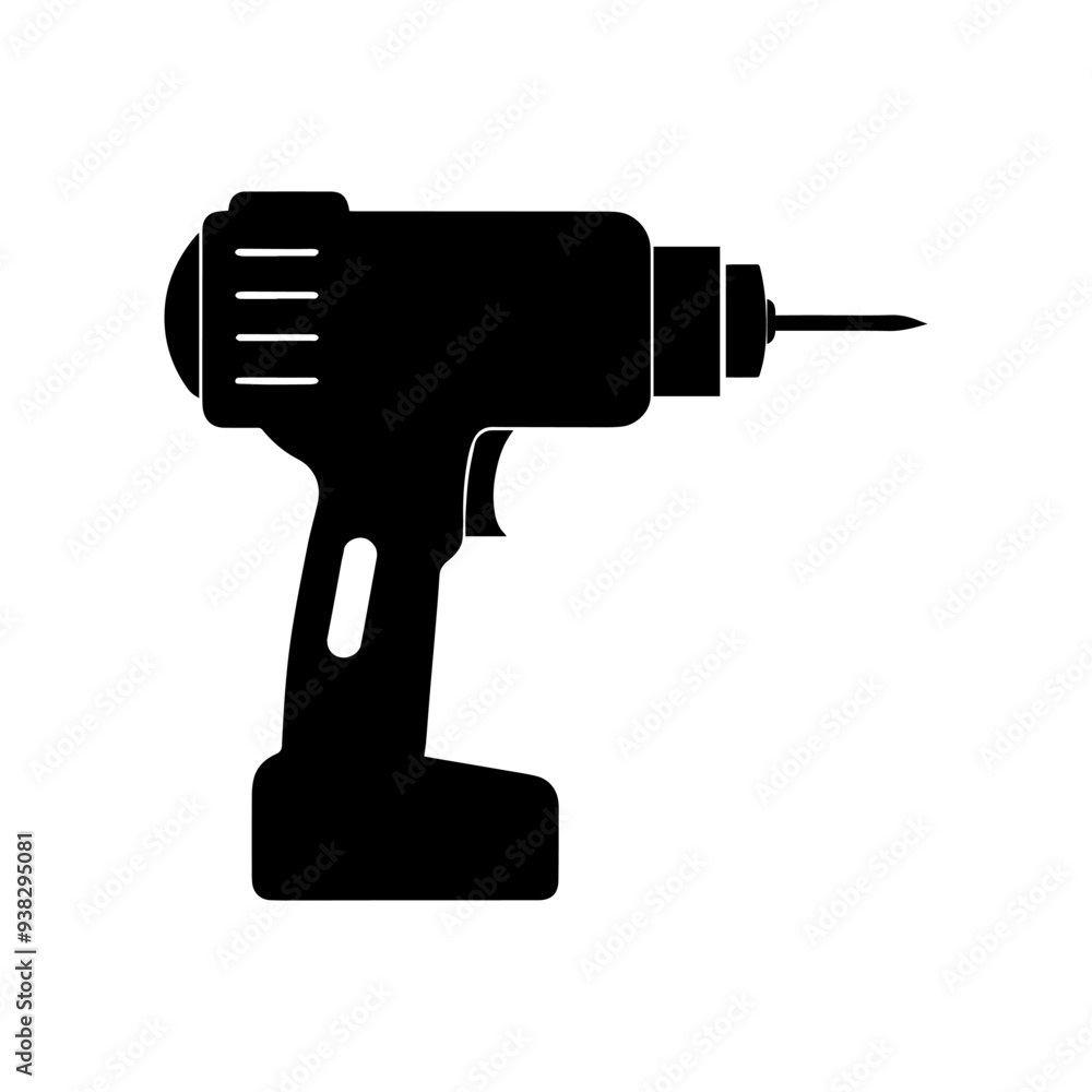 drill silhouette vector illustration drill silhouette vector illustration