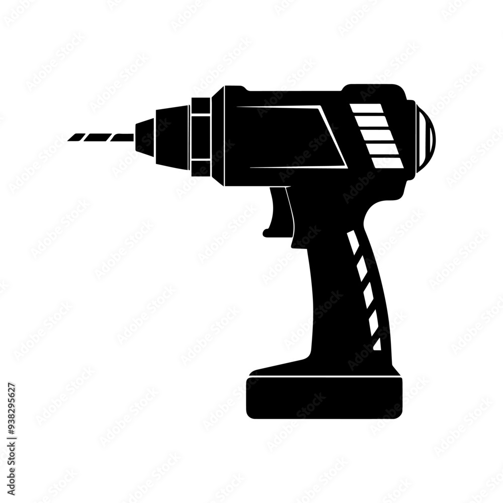 drill silhouette vector illustration drill silhouette vector illustration