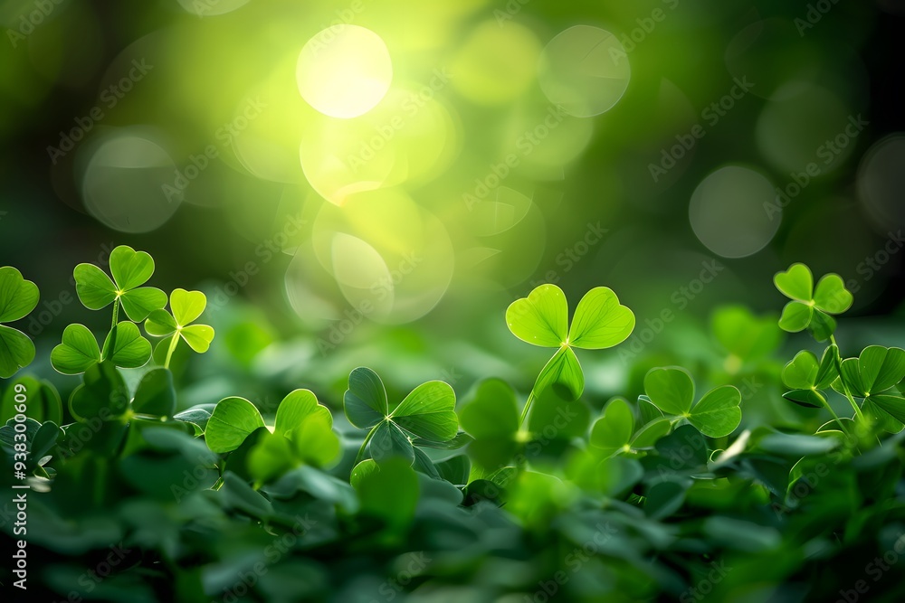 A photo blur of a natural green abstract background with leaves, themed for Saint Patrick's Day. The blurred effect creates a festive and immersive atmosphere A photo blur of a natural green abstract background with leaves, themed for Saint Patrick's Day. The blurred effect creates a festive and immersive atmosphere