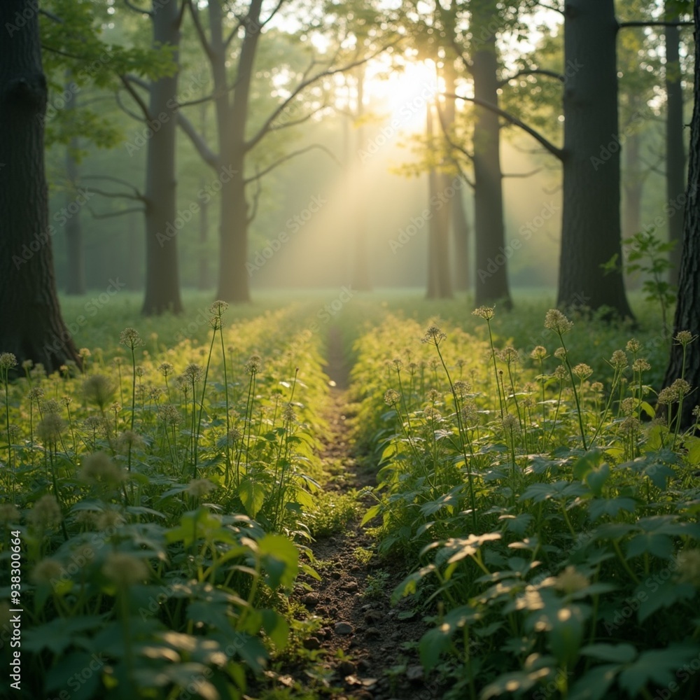 Obraz premium morning in the forest