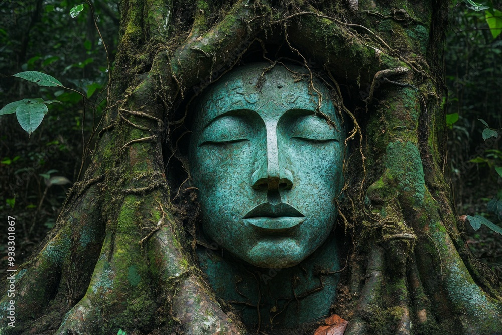 Green Man Forest Guardian Paganism Religion Spiritual Symbol Green Man Forest Guardian Paganism Religion Spiritual Symbol