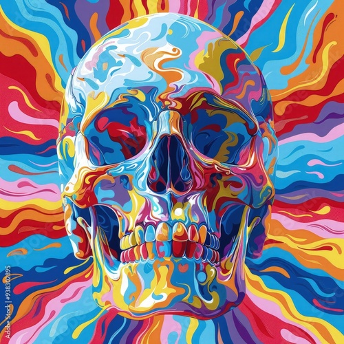 Monster Wallpaper illustration for full print t-shirt design, web background or for poster.