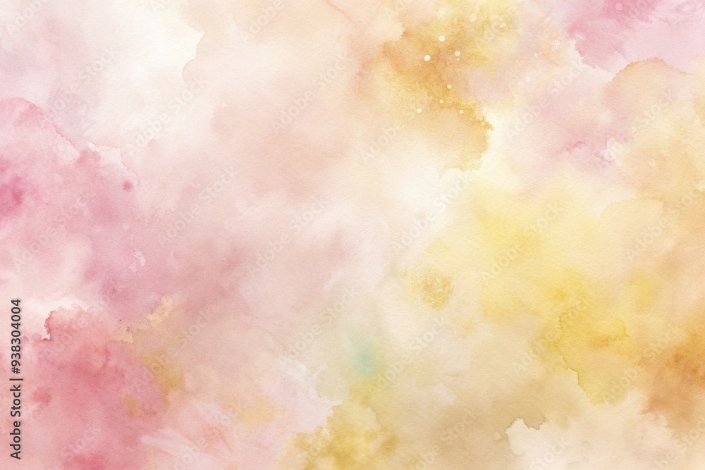 Watercolor abstract background featuring pale pink, yellow, and neutral tones in a wide-angle composition, art, soft, yellow, texture, tranquil, illustration, modern, wallpaper, vibrant Watercolor abstract background featuring pale pink, yellow, and neutral tones in a wide-angle composition, art, soft, yellow, texture, tranquil, illustration, modern, wallpaper, vibrant