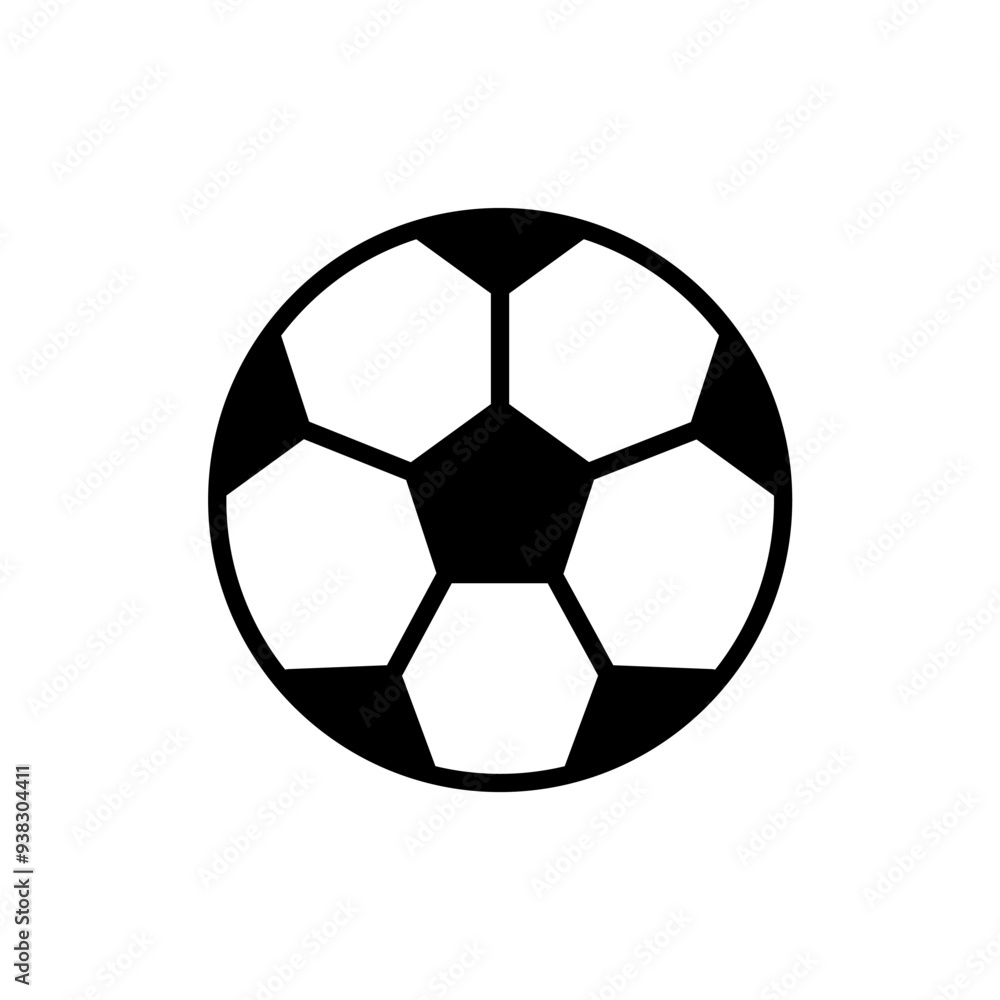 Fototapeta premium Ball of soccer icon flat design