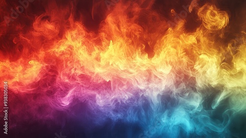 A colorful flame with a rainbow of colors