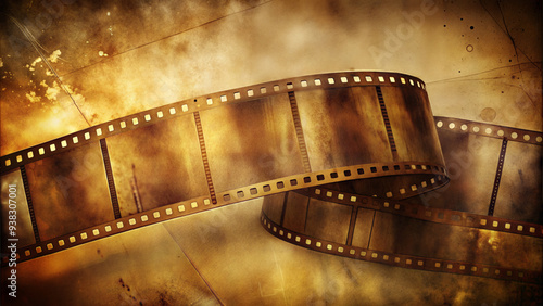 Monochromatic Vintage Film Grain with Retro Old-Fashioned Texture, old film strip background
