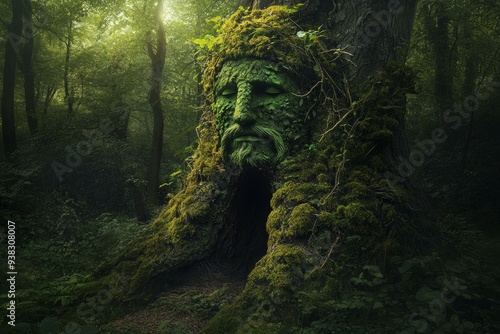 Wallpaper Mural Green Man Forest Guardian Paganism Religion Spiritual Symbol Torontodigital.ca