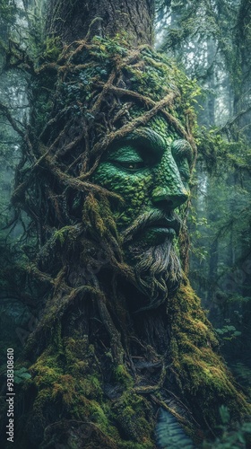 Green Man Forest Guardian Paganism Religion Spiritual Symbol