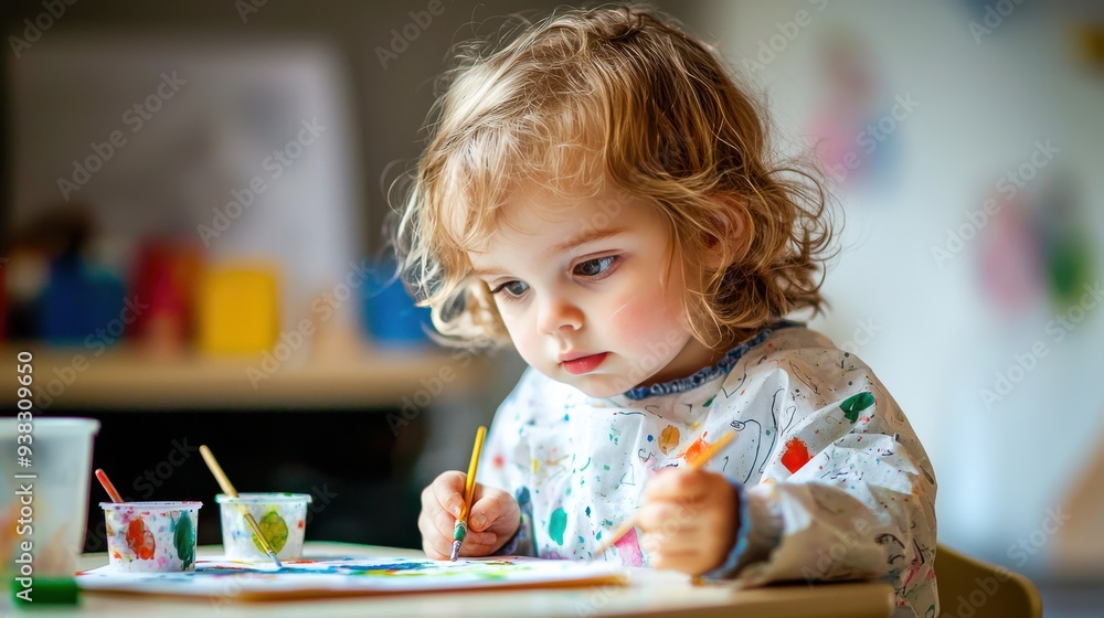 A young child with curly brown hair, dressed in a cozy sweater and jeans, sits on the floor drawing with colored pencils. A young child with curly brown hair, dressed in a cozy sweater and jeans, sits on the floor drawing with colored pencils.