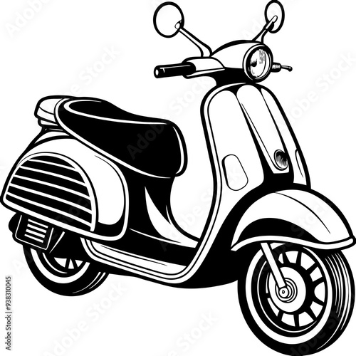 scooter Vector Art art vector illustration