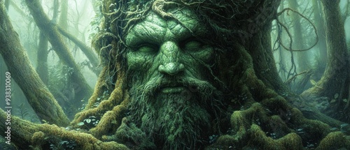 Wallpaper Mural Green Man Forest Guardian Paganism Religion Spiritual Symbol Torontodigital.ca