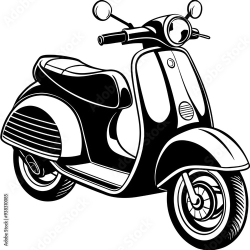 scooter Vector Art art vector illustration