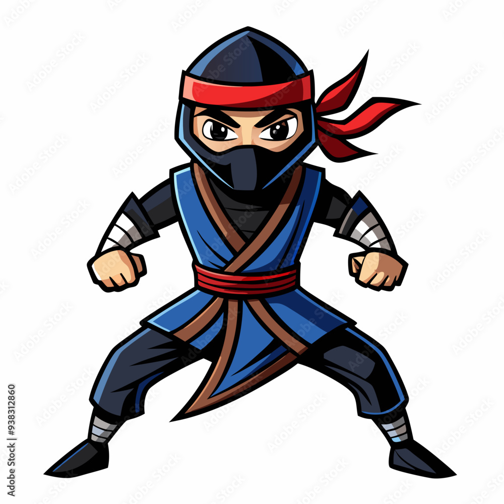 Ninja Rapper Ready for Battle Vector Design art vector illustration Ninja Rapper Ready for Battle Vector Design art vector illustration