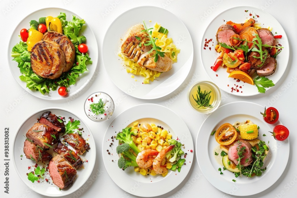 A table filled with various breakfast dishes A table filled with various breakfast dishes