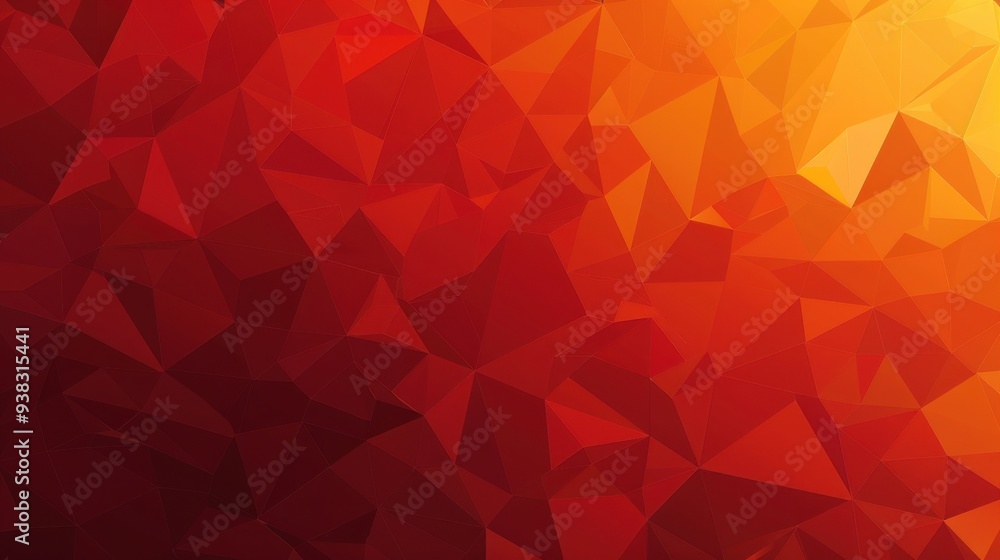 Abstract geometric pattern with warm red, orange, and yellow hues creating a sunset-like atmosphere. Abstract geometric pattern with warm red, orange, and yellow hues creating a sunset-like atmosphere.
