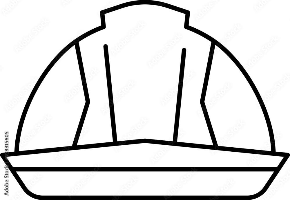 Hard hat icon outline vector illustration Hard hat icon outline vector illustration