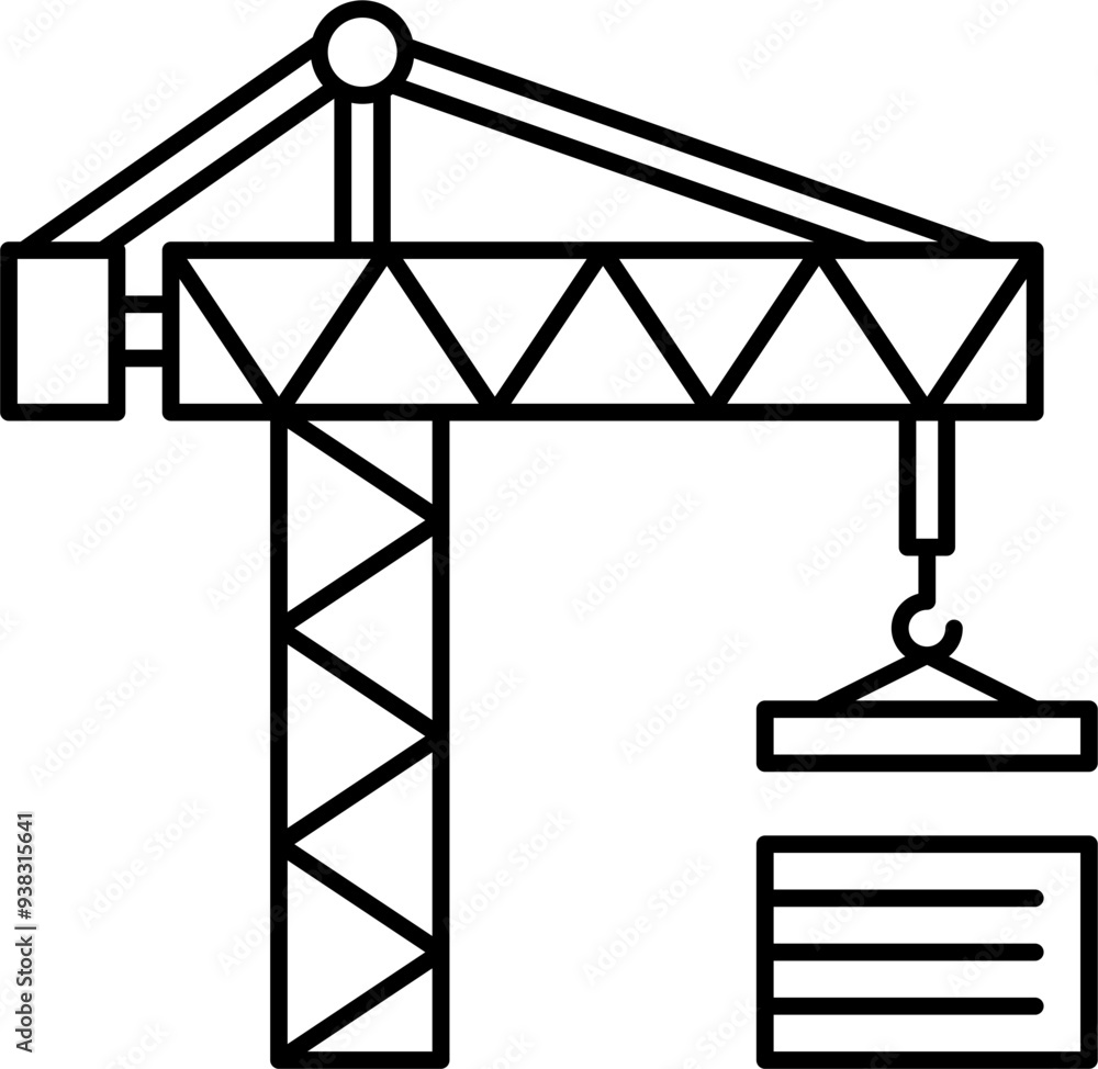 Construction Site icon outline vector illustration Construction Site icon outline vector illustration