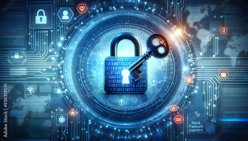 2D vector as Password protection icon with a key concept as Vector illustration of a password protection icon with a key highlighting the importance of strong passwords in maintaining cyber security. 2D vector as Password protection icon with a key concept as Vector illustration of a password protection icon with a key highlighting the importance of strong passwords in maintaining cyber security.