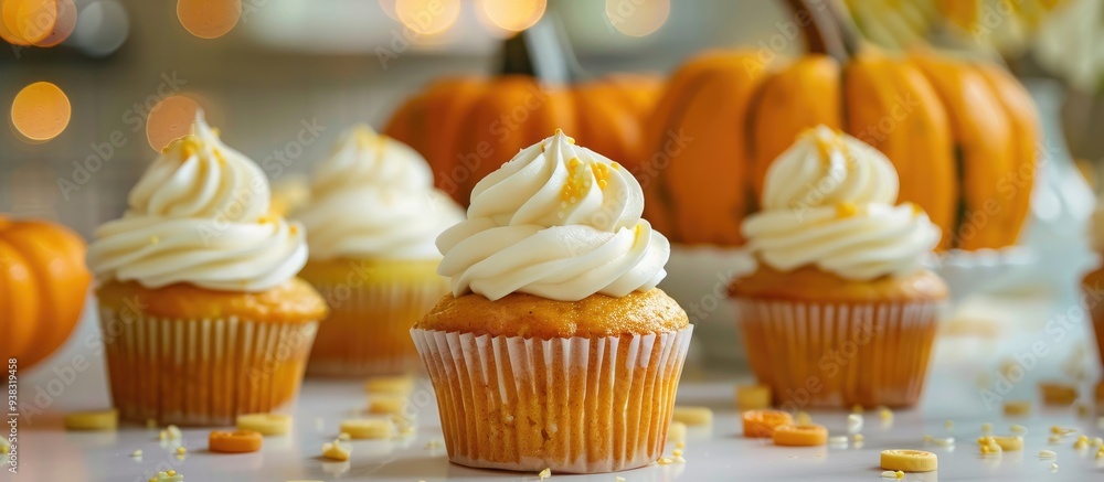 Baking Pumpkin Cupcakes For Party Baking Pumpkin Cupcakes For Party