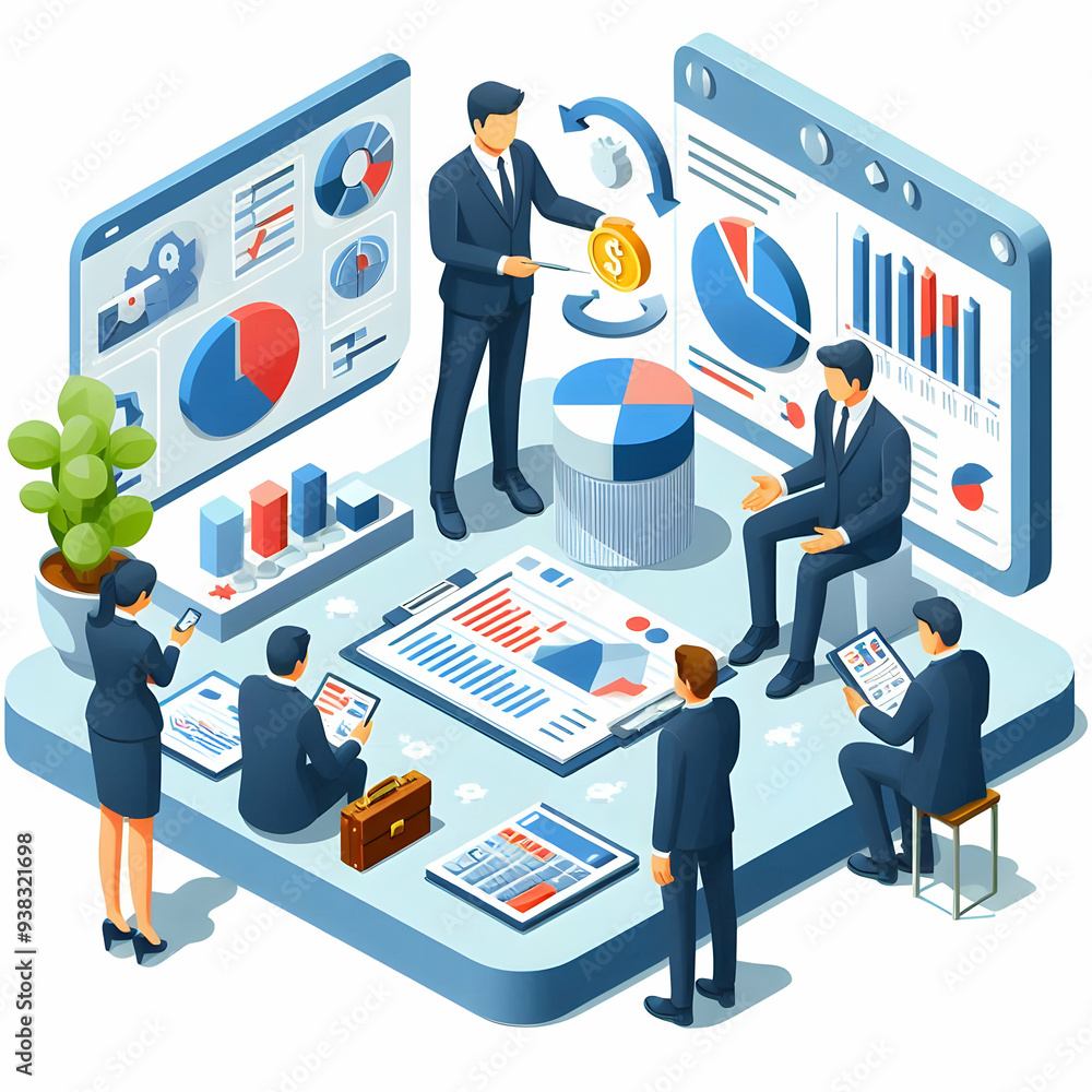 3d Flat vector as Financial advisor presenting investment plans concept as A vector illustration of a financial advisor presenting investment plans to clients using charts and documents highlighting d 3d Flat vector as Financial advisor presenting investment plans concept as A vector illustration of a financial advisor presenting investment plans to clients using charts and documents highlighting d