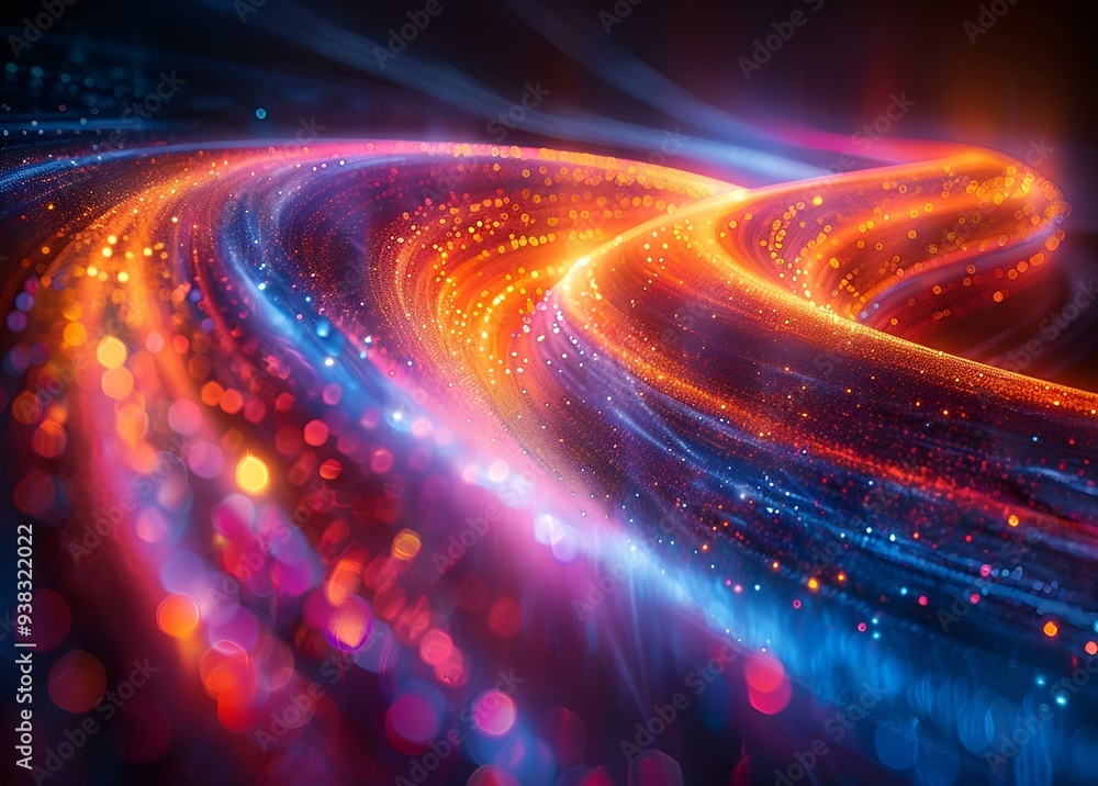 a colorful swirls of light. a colorful swirls of light.