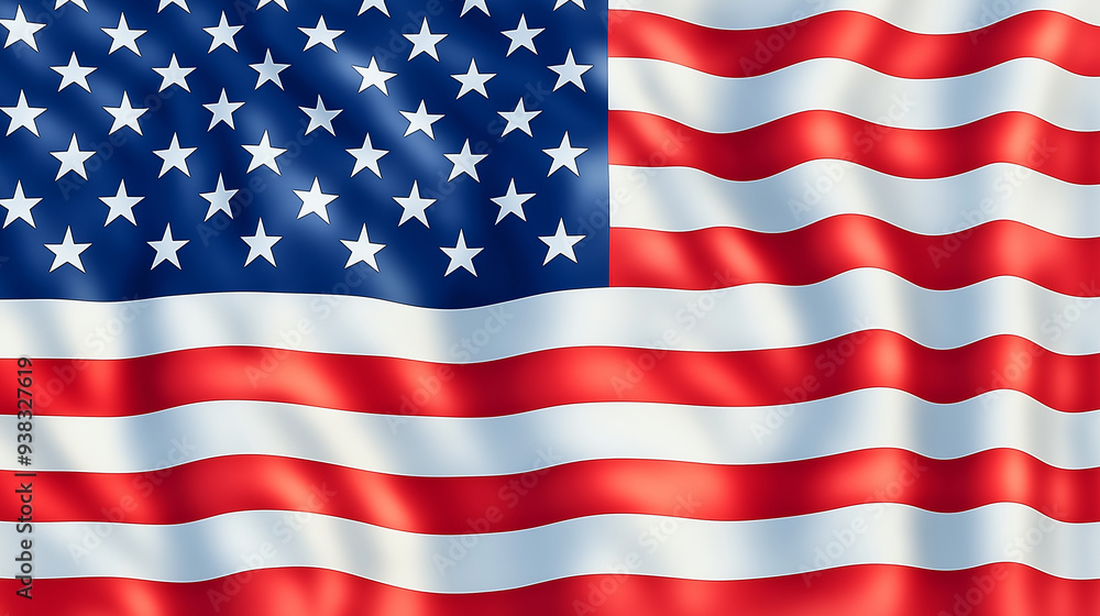 A close-up of the American flag, waving in the wind. A close-up of the American flag, waving in the wind.