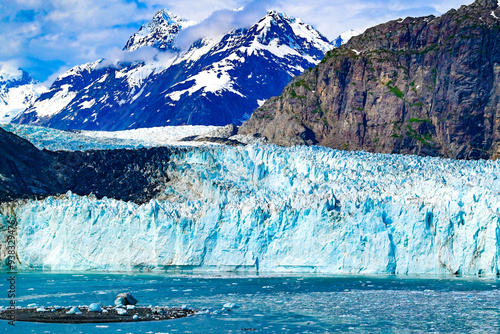 Nature views of Alaska coastline and Alaskan glaciers
