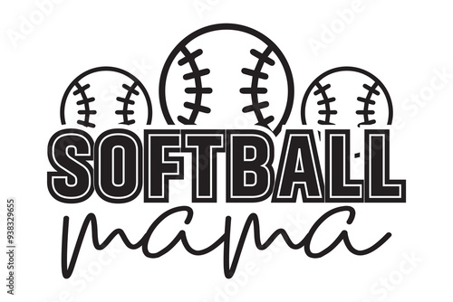 Softball Game Day EPS, Softball Mama EPS T-shirt Design