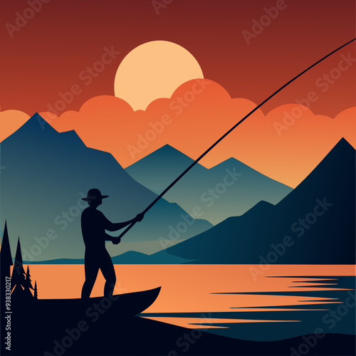 Fishing Design art vector illustration