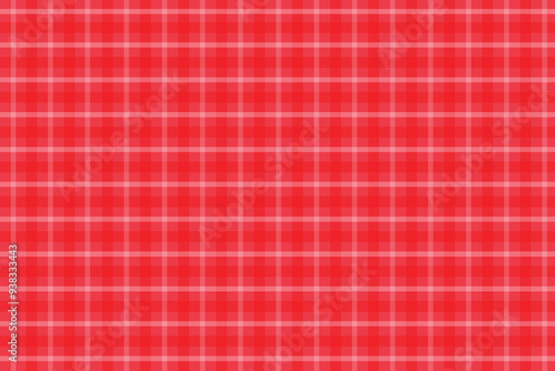 Red and white checkered tablecloth Gingham Style