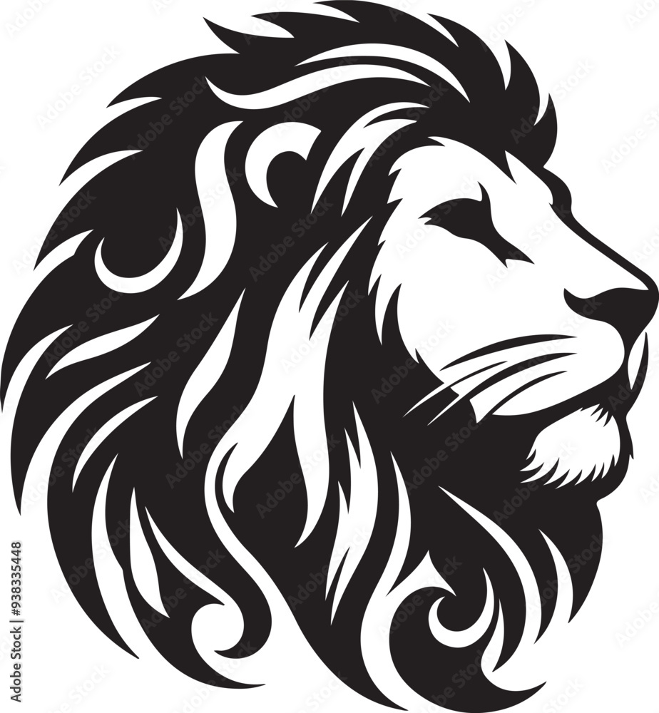 Lion Silhouette Vector Art Illustration Lion Silhouette Vector Art Illustration