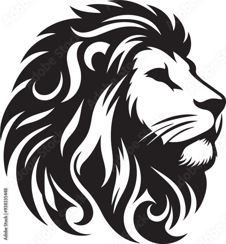 Lion Silhouette Vector Art Illustration photo