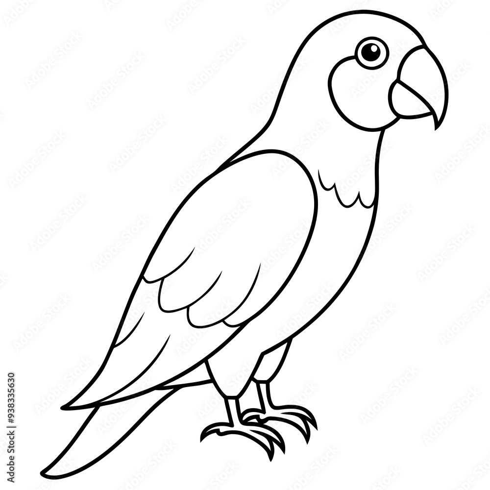parrot on a branch line art parrot on a branch line art