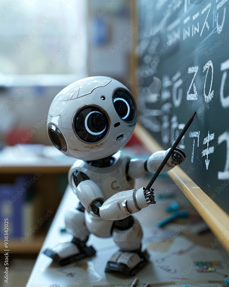 Fototapeta premium school android is learning