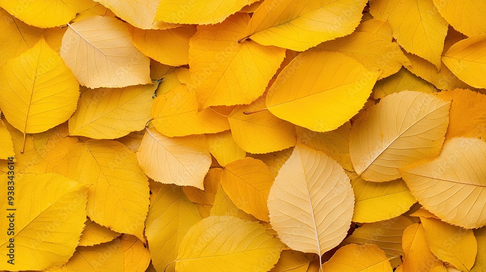 A pile of intertwined yellow leaves on a bed of similarly colored foliage A pile of intertwined yellow leaves on a bed of similarly colored foliage