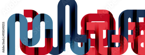 Lines, abstract letter style design background. Geometric vector Illustration For Wallpaper, Banner, Background, Card, Book Illustration, landing page