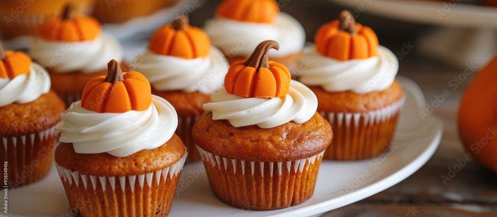 Baking Pumpkin Cupcakes For Party Baking Pumpkin Cupcakes For Party